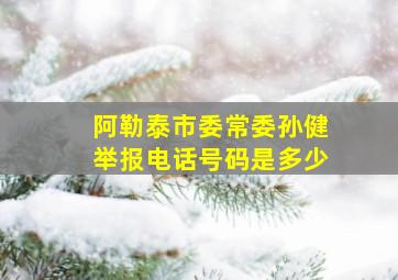 阿勒泰市委常委孙健举报电话号码是多少