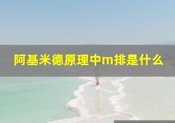 阿基米德原理中m排是什么