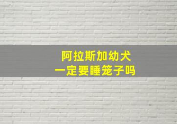 阿拉斯加幼犬一定要睡笼子吗