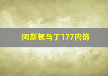 阿斯顿马丁177内饰