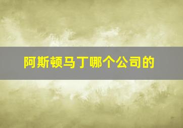 阿斯顿马丁哪个公司的