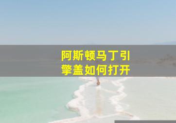 阿斯顿马丁引擎盖如何打开