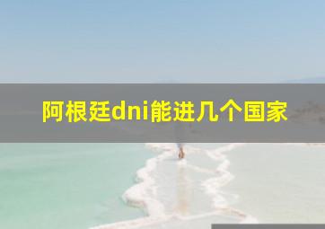 阿根廷dni能进几个国家