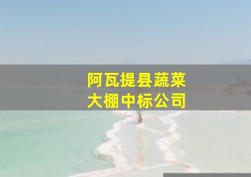 阿瓦提县蔬菜大棚中标公司