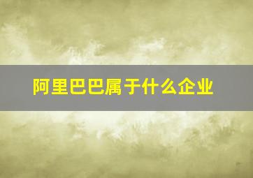 阿里巴巴属于什么企业