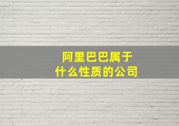 阿里巴巴属于什么性质的公司