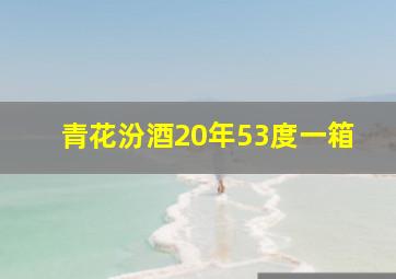 青花汾酒20年53度一箱