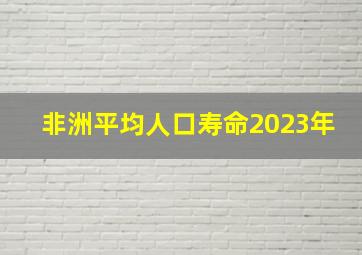 非洲平均人口寿命2023年