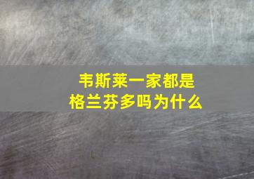 韦斯莱一家都是格兰芬多吗为什么