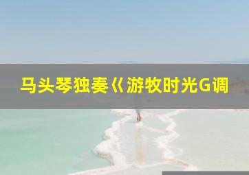 马头琴独奏巜游牧时光G调