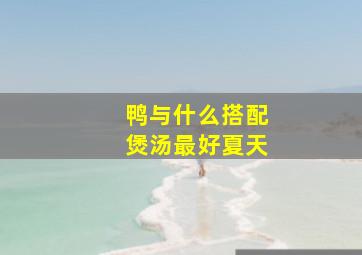 鸭与什么搭配煲汤最好夏天