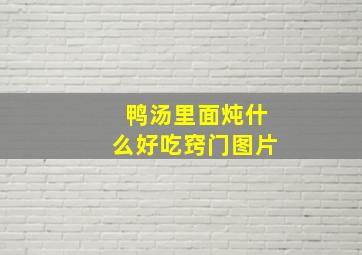 鸭汤里面炖什么好吃窍门图片