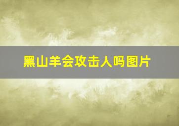 黑山羊会攻击人吗图片