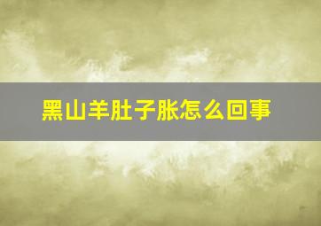 黑山羊肚子胀怎么回事