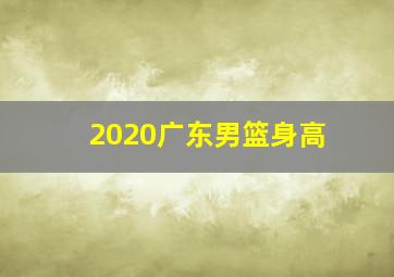 2020广东男篮身高