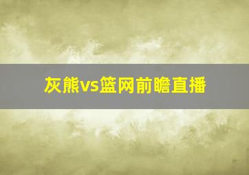 灰熊vs篮网前瞻直播